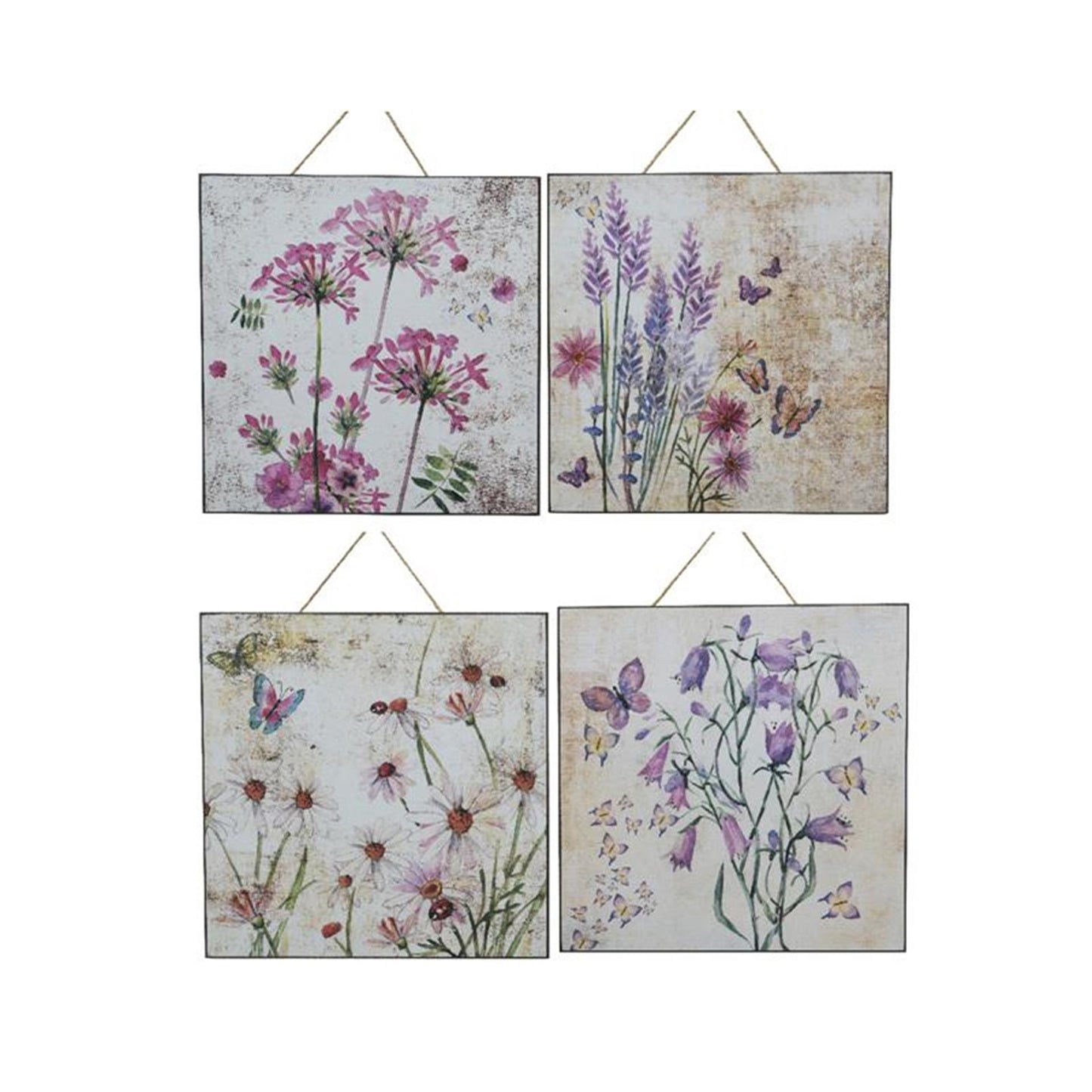 Cuadro decoris con imagen de flores 24 cm