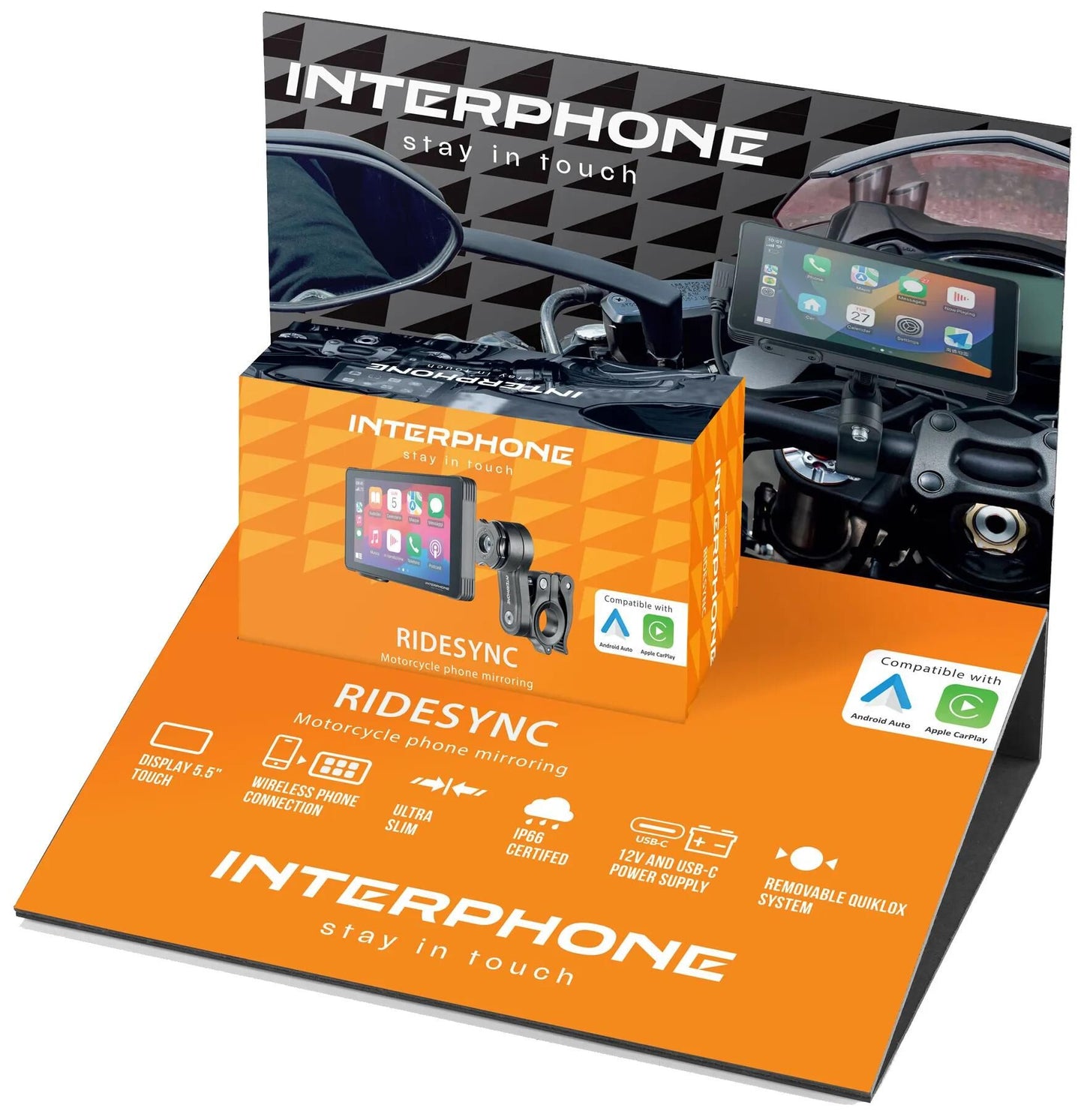 Display di vendita dell'interfono display da banco display ridesync