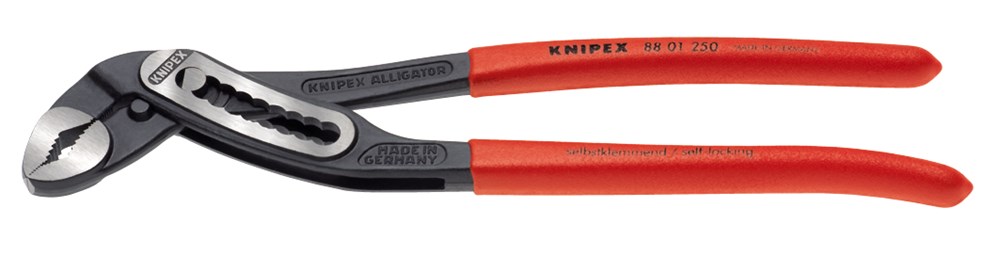 Alicates para bomba de agua knipex cocodrilo pol. 250 mm - 88 01 250 sb - 8801250sb