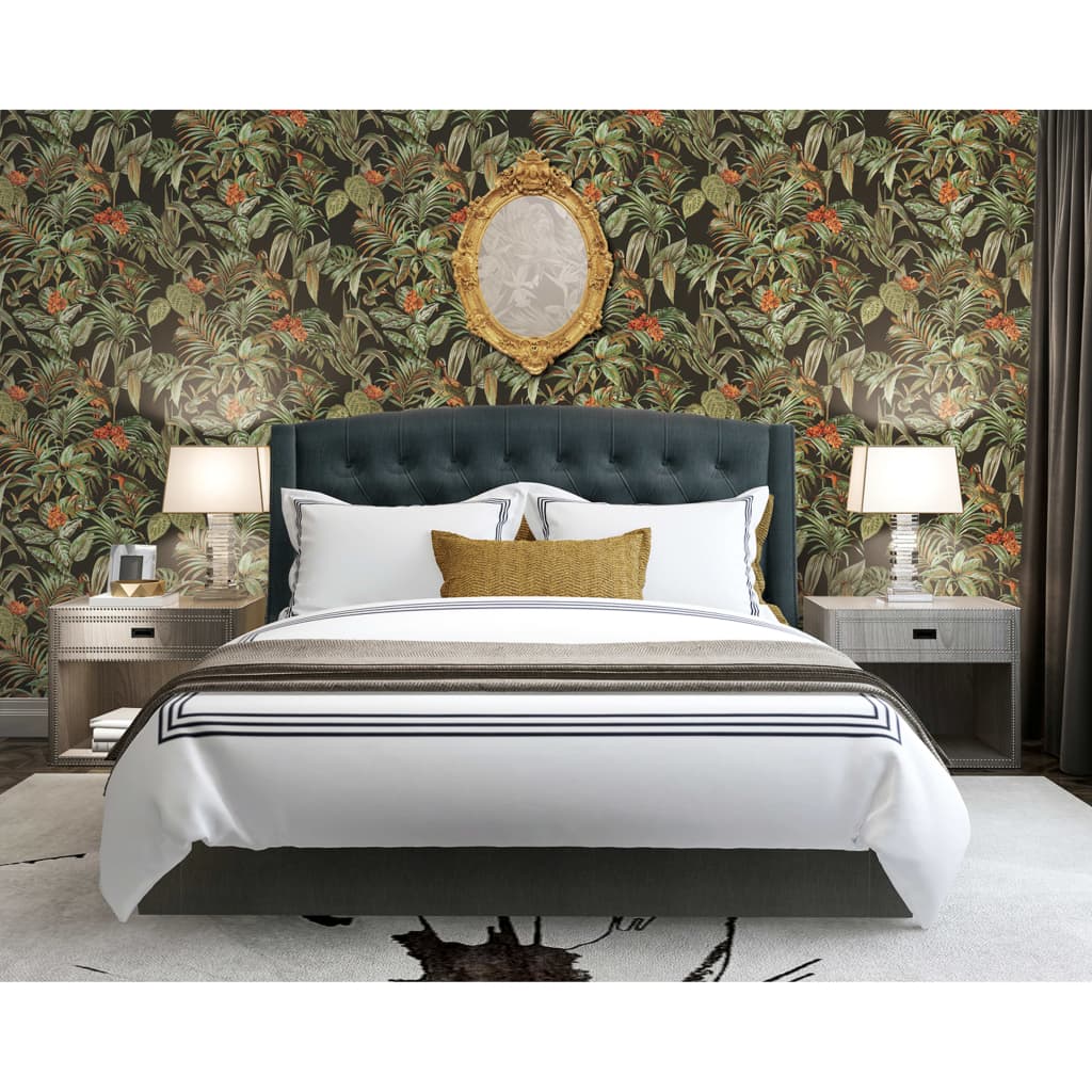 Cubos de pared holandeses Cubos de paredes holandeses Fondo de pantalla Bird-of-Paradise Black