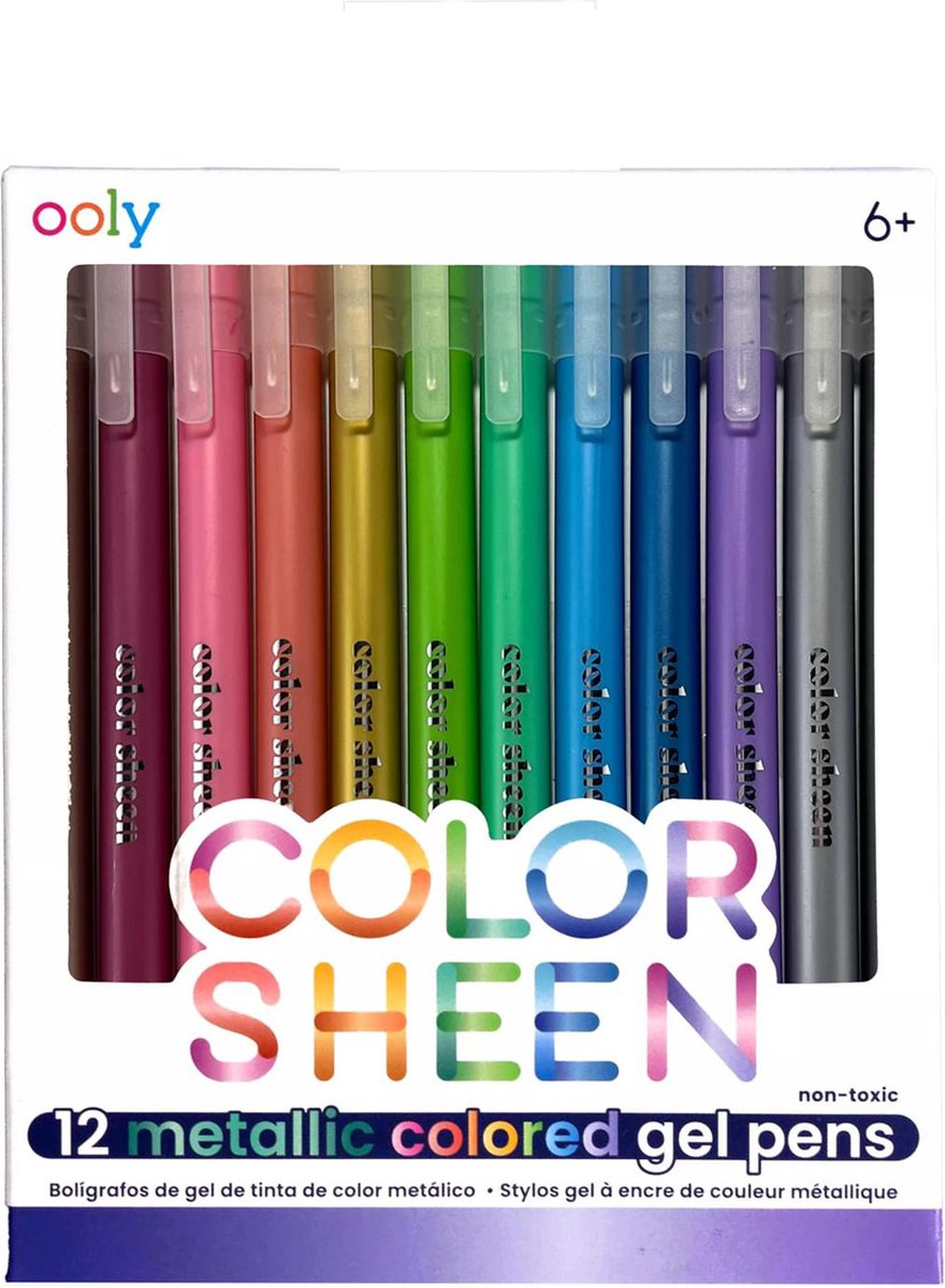 Ooly - lucentezza del colore - penne gel metallizzate - 12 pezzi