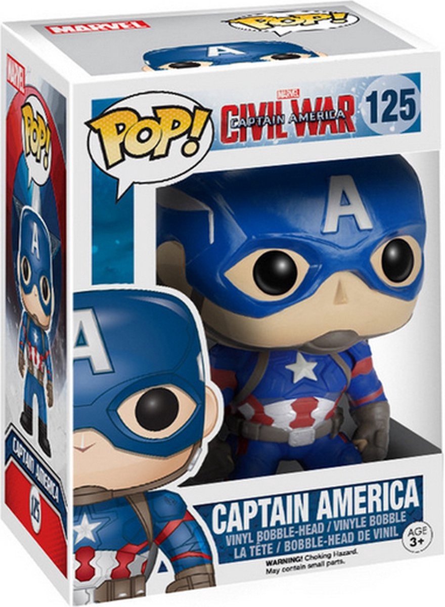 Funko pop marvel: captain america: civil war - captain america pop #125