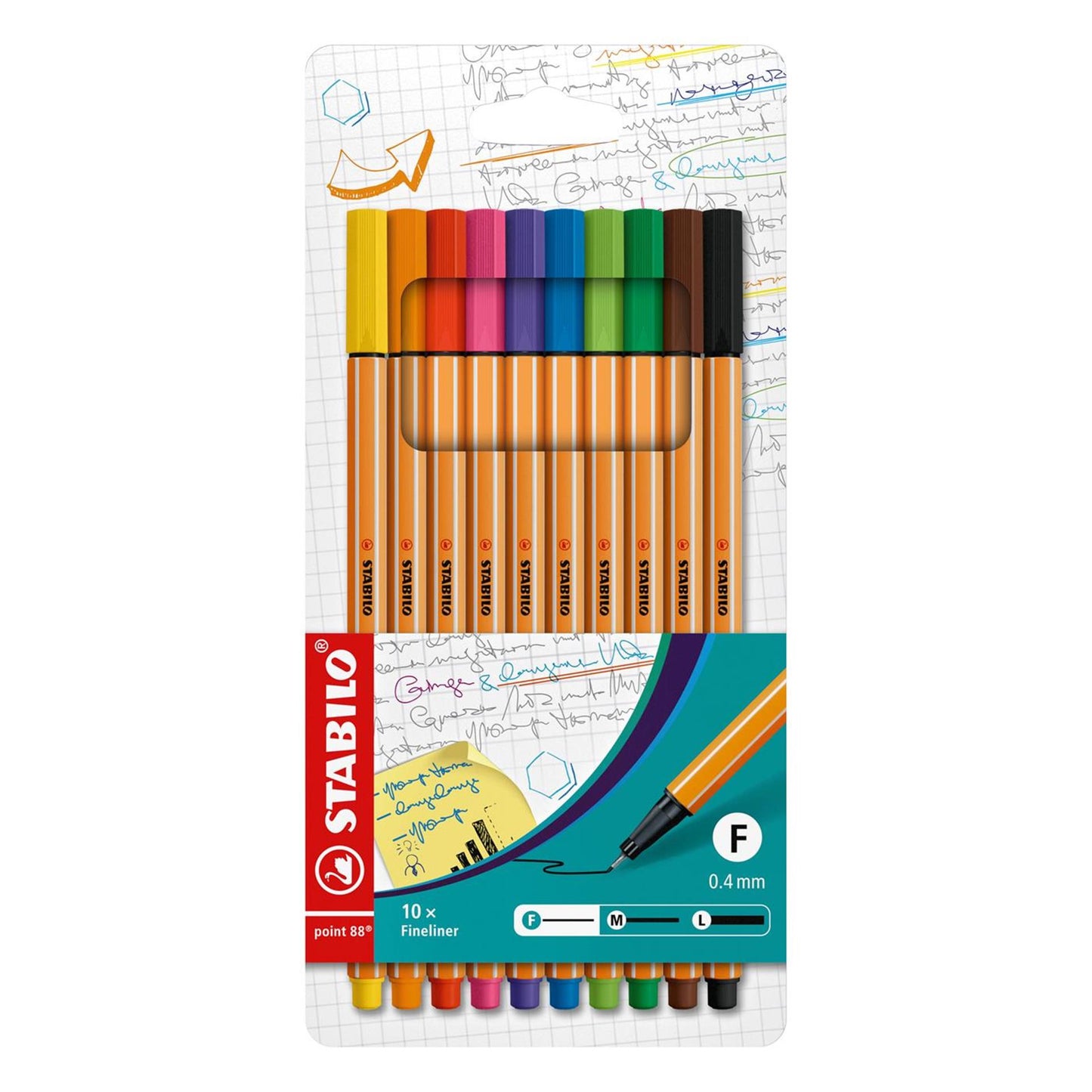 Stabilo Point 88 Fineliner Conjunto con 10 piezas