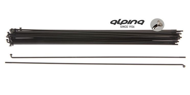 Radios Alpina 13g (2,33mm) 290mm acero inoxidable negro (p36)