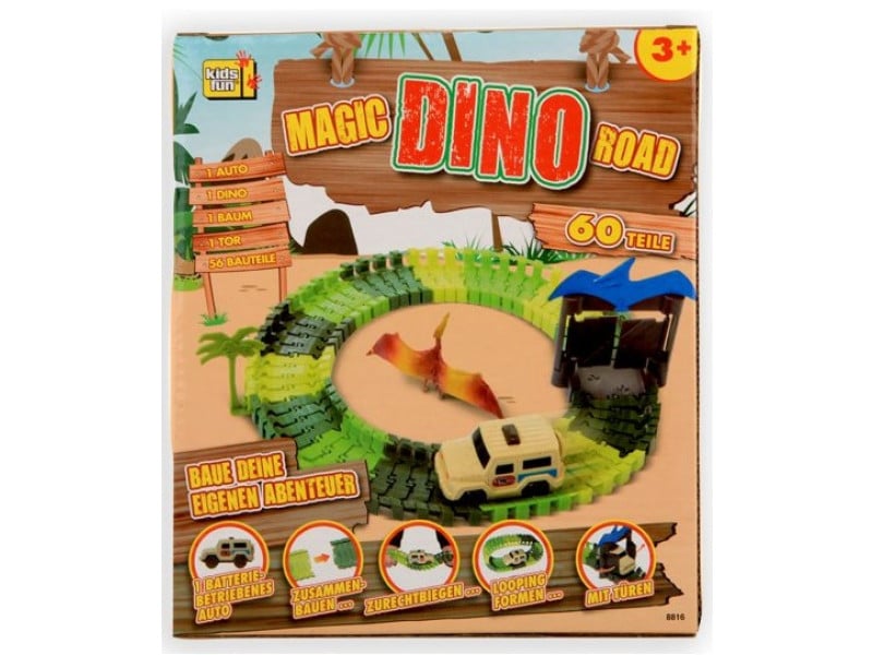Jonotoys Magic Road Dino Car Track 60 pezzi