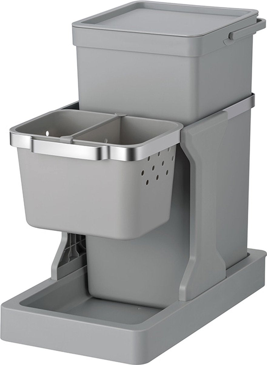 Eko Waste Bin 20+4L Gray Deco construido -in