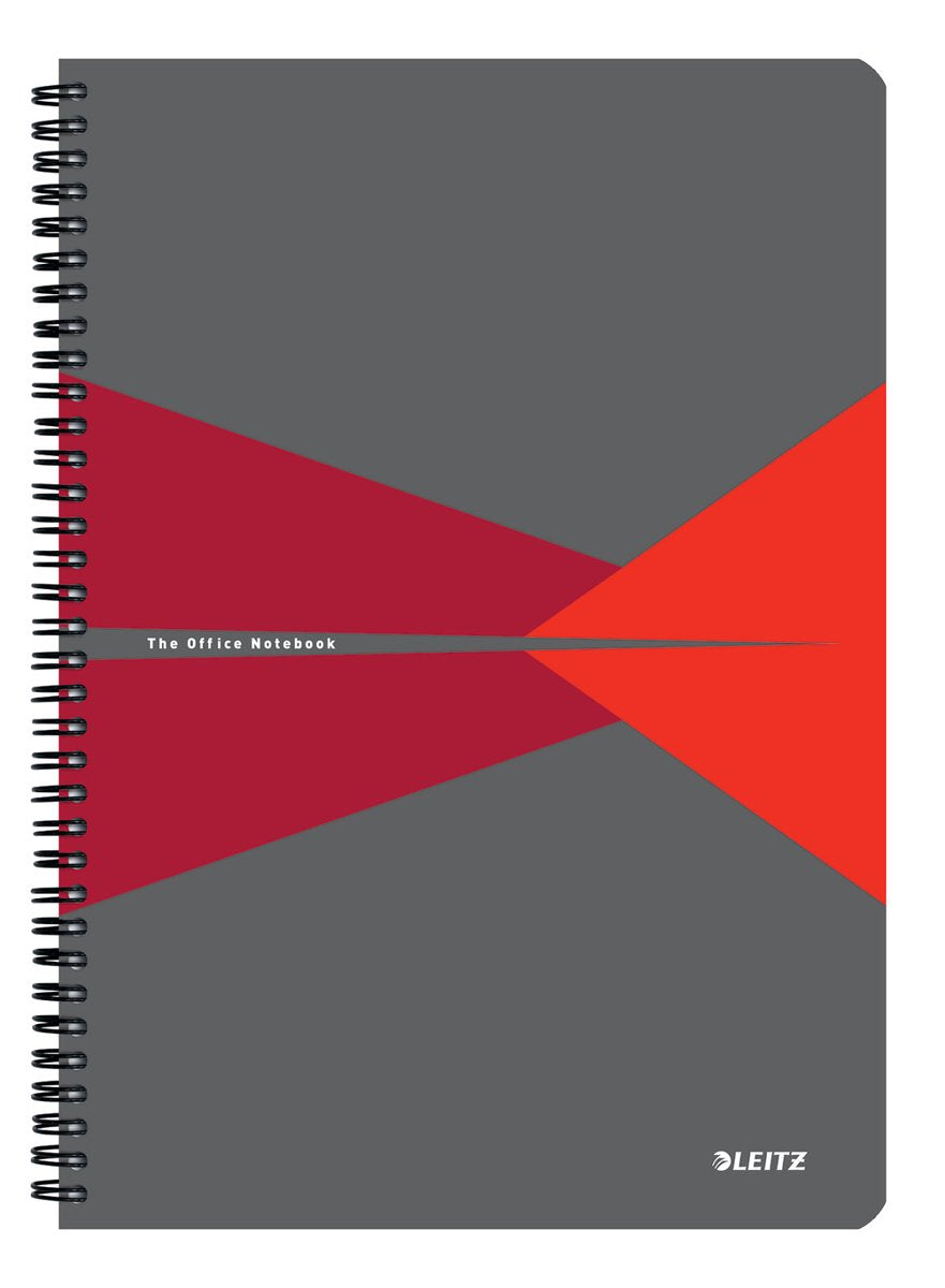 Quaderno da ufficio Leitz A4 a righe - con copertina in pp - carta da 80 grammi - rosso