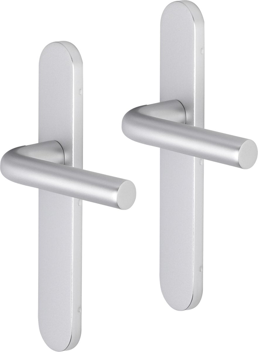 Maniglia per porta Impresso - Bolton - per interni - scudo ovale - alluminio - 2 pezzi
