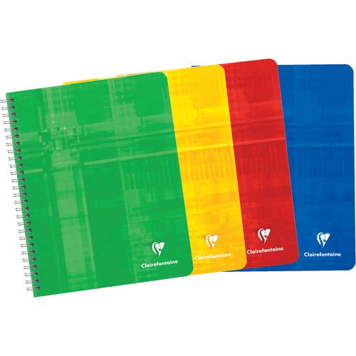 Scritta a spirale cartoncino clairfontaine 883 90 g m2 16,5x21 cm a righe 120 pagine 60 fogli