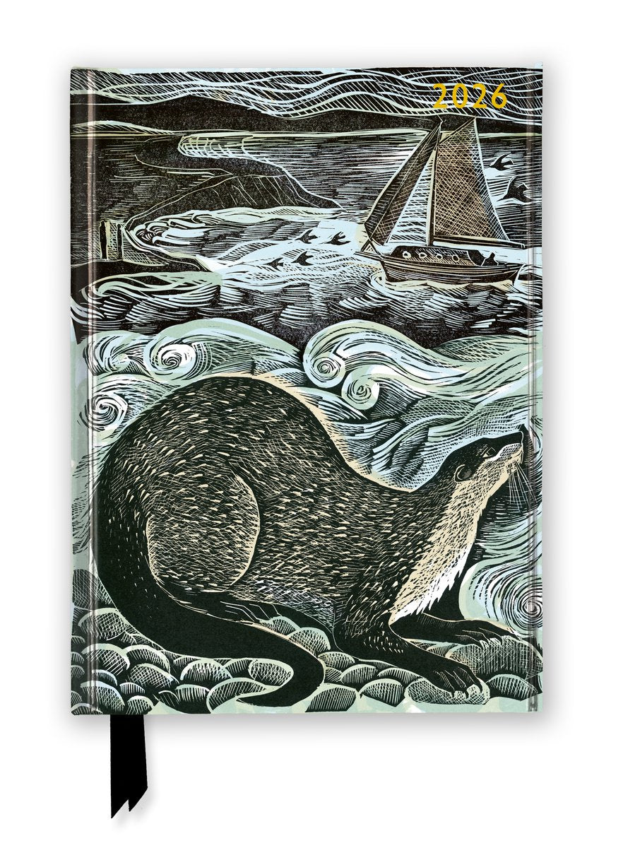 Angela harding : shetland otter and windsong 2026 luxury diary planner - page to view with notes