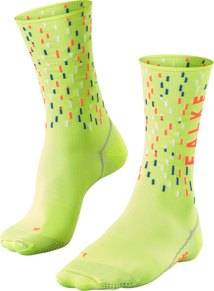Falke bc anti-blaar functioneel materiaal fietssokken unisex geel - maat 39-41