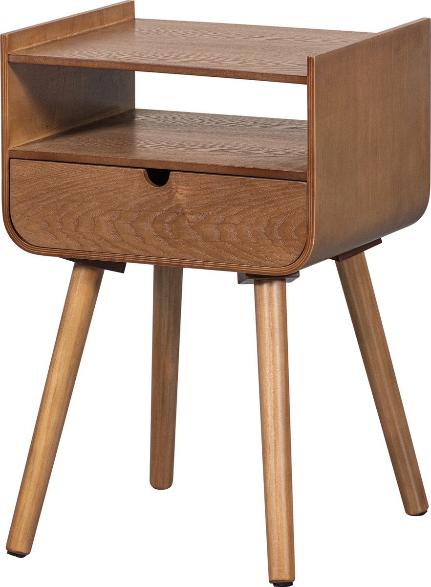 Mesita de noche Woood nils - madera - natural - 54x36x30