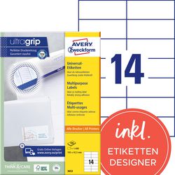 Etichette avery zweckform 3653 universale 105x42,3mm