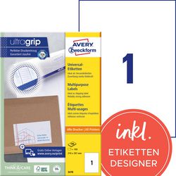 Etichette avery zweckform 3478 universale 210x297mm