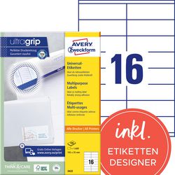 Etichette avery zweckform 3423 universale 105x35mm