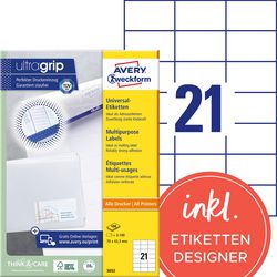 Etichette avery zweckform 3652 universale 70x42,3mm