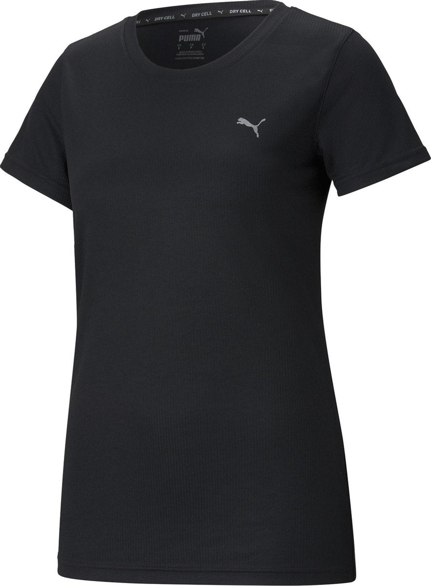 Puma performance tee w dames sportshirt - zwart - maat s