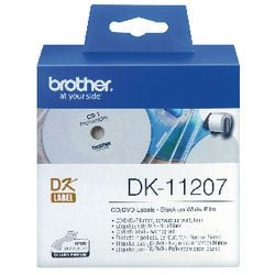Etichette CD DVD dk11207 brother 5,8 cm bianco p-touch