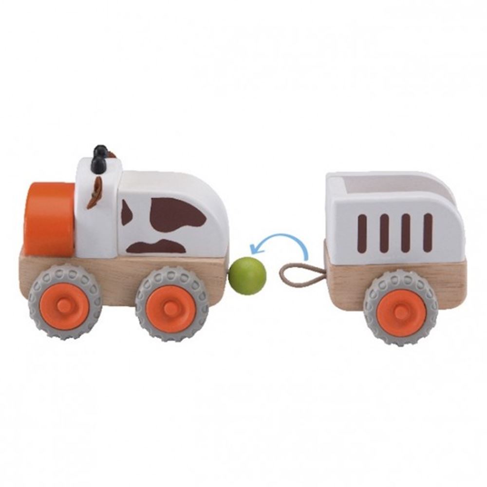 Trattore per mucche Wonderworld con rimorchio+1