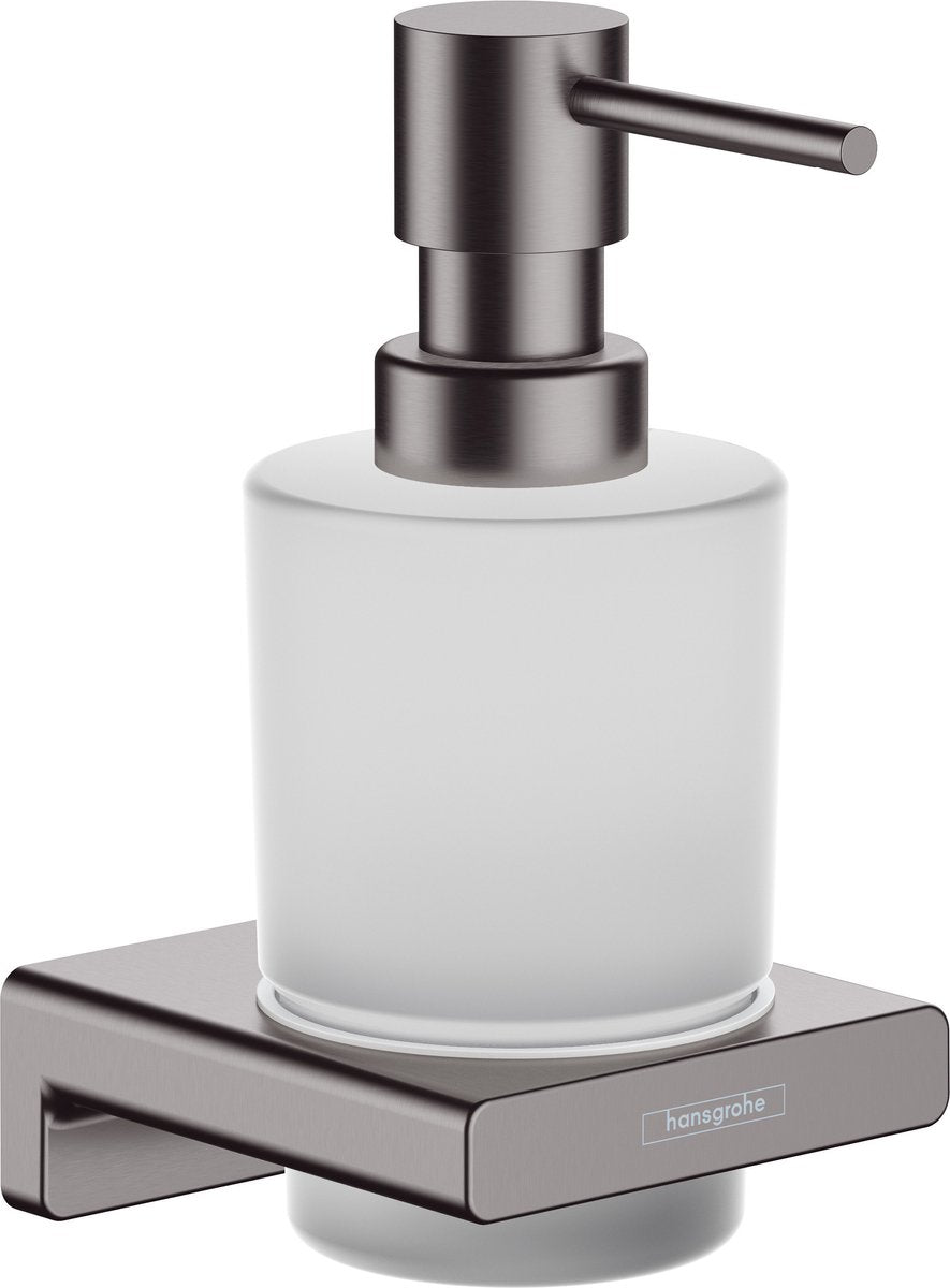 Dispenser sapone Hansgrohe Addstoris cromo nero spazzolato