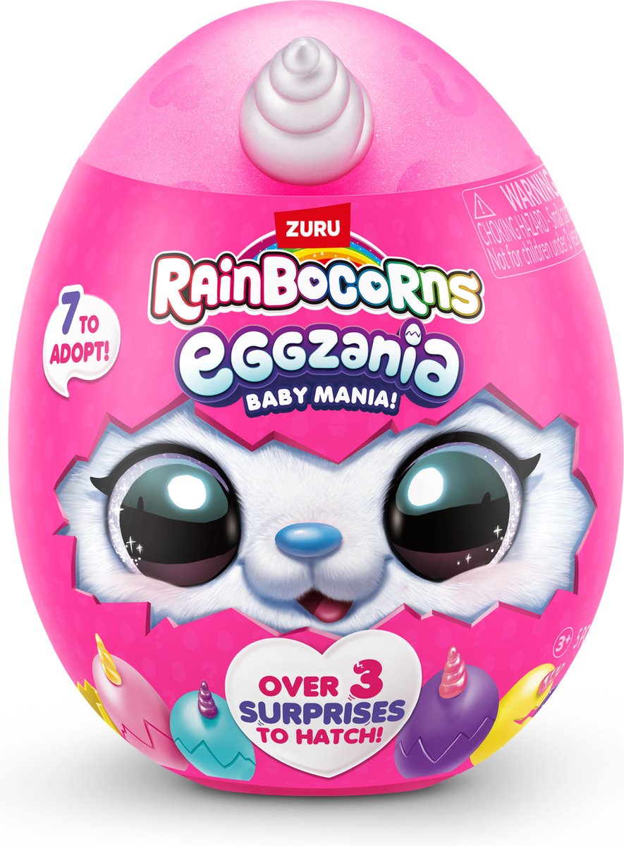 Rainbocorns Eggzania, peluche animali, 3 anni