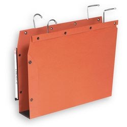 Lateral hanging file ultimate elba 404003 kraft cardboard 240g m2 folio orange 50mm bottom