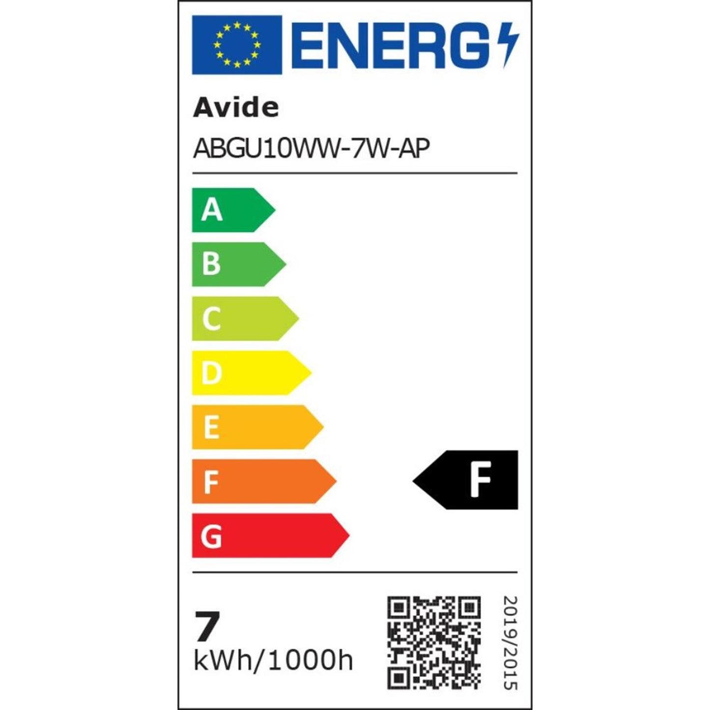 Avide faretto LED gu10 alluminio+plastica 7w