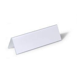 Targhetta da tavolo durevole 805219 PVC 210x61mm bifacciale trasparente 25 pezzi
