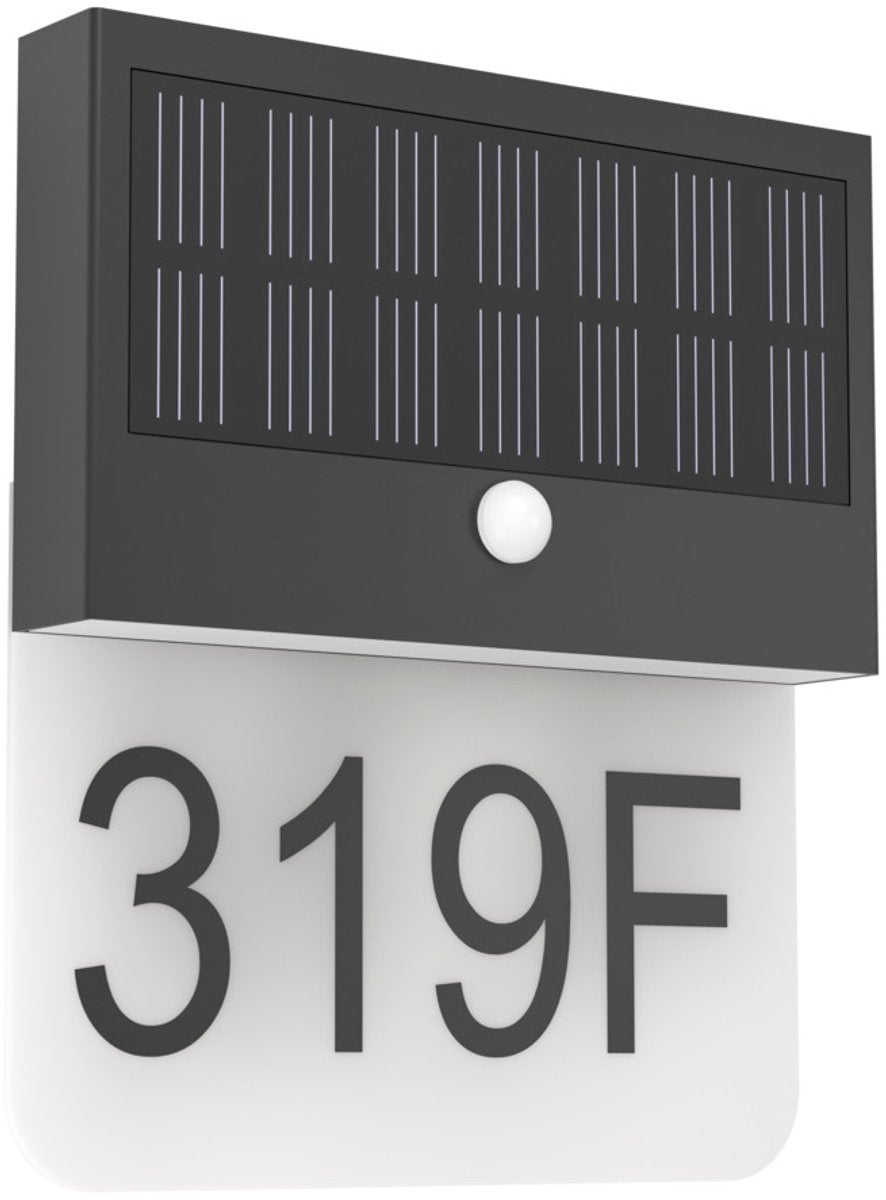 Aplique solar para exterior Eglo conettimara - sensor - recargable - LED - 23 cm - negro color leche
