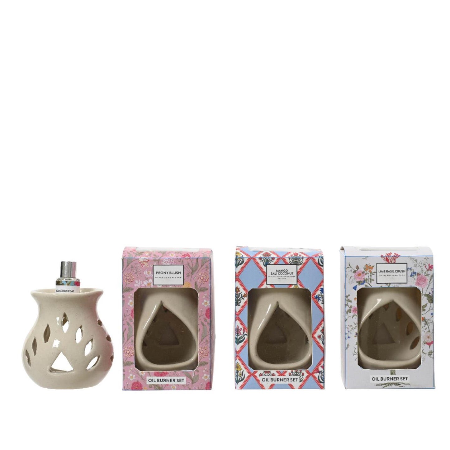 Set bruciatore a nafta Decoris ceramica 8,8x7,5x13cm