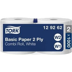 Papel limpiador tork w1 w2 2 capas blanco