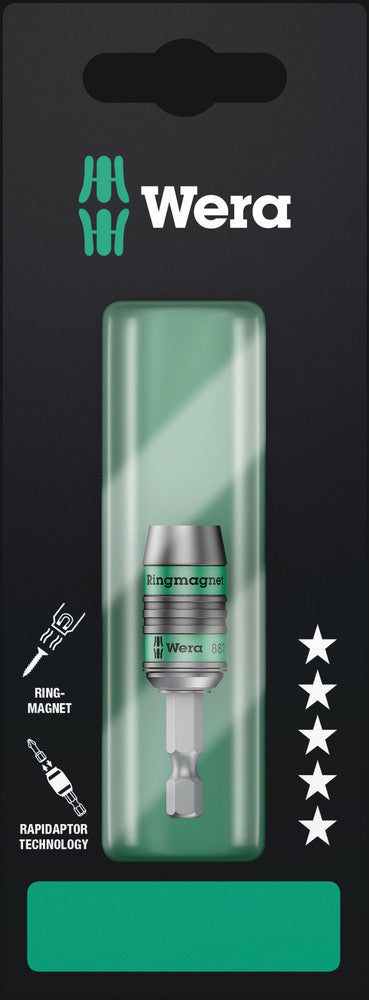Wera 887 4 rr sb portapuntas universal rapidaptor con anillo magnético, 1 4 pulgadas x 57 mm - 1 pieza - 05073511001