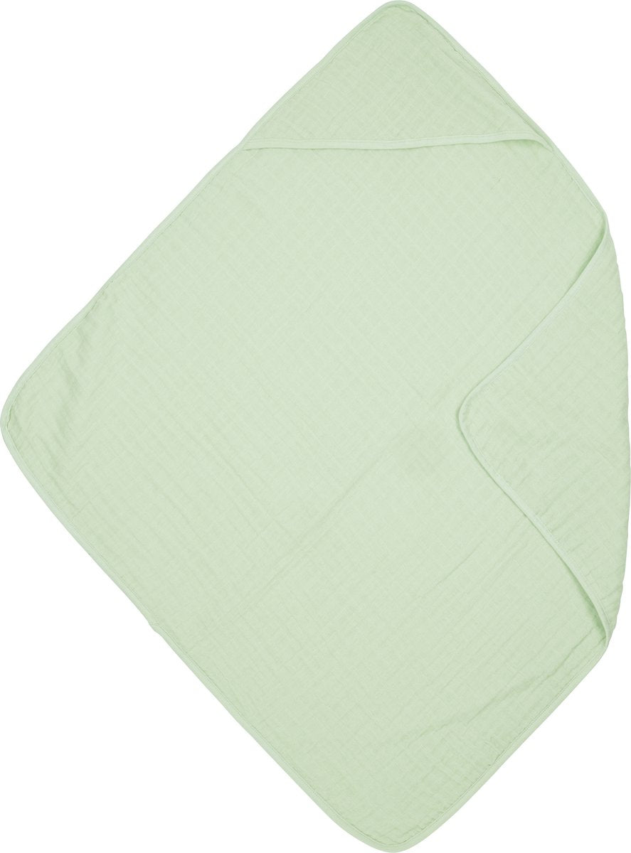Meyco baby uni badcape - hydrofiel - soft green - 80x80cm