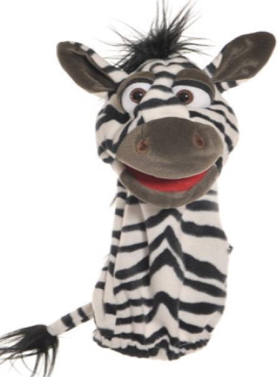Títeres vivos títere de guante cebra | títere de guante de 39 cm en blanco y negro con principio de guante | apto para niños y adultos | fácil de jugar y diseño divertido