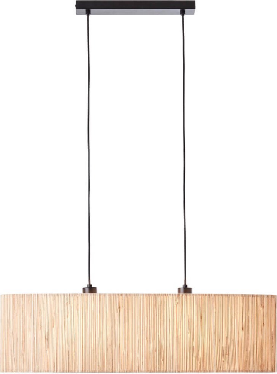 Brilliant wimea - lampada a sospensione - e27 max 2x40w - nero natura