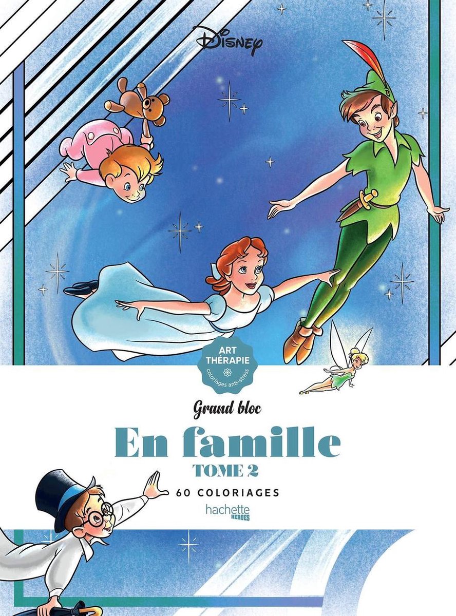 Hachette grands blocs disney en famille tome 2 - libro da colorare per adulti