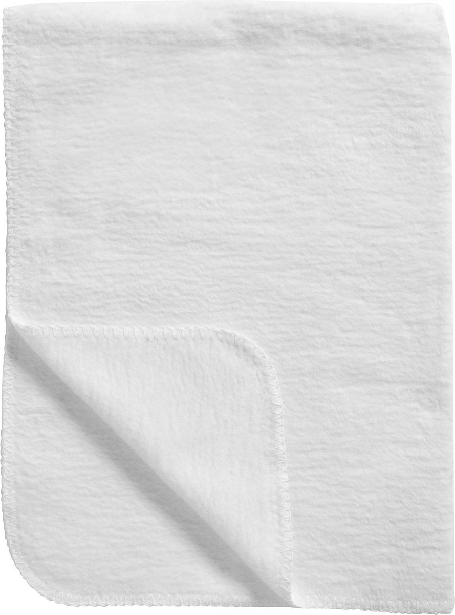 Meyco baby uni ledikant deken - geweven - white - 100x150cm - 1.0 tog
