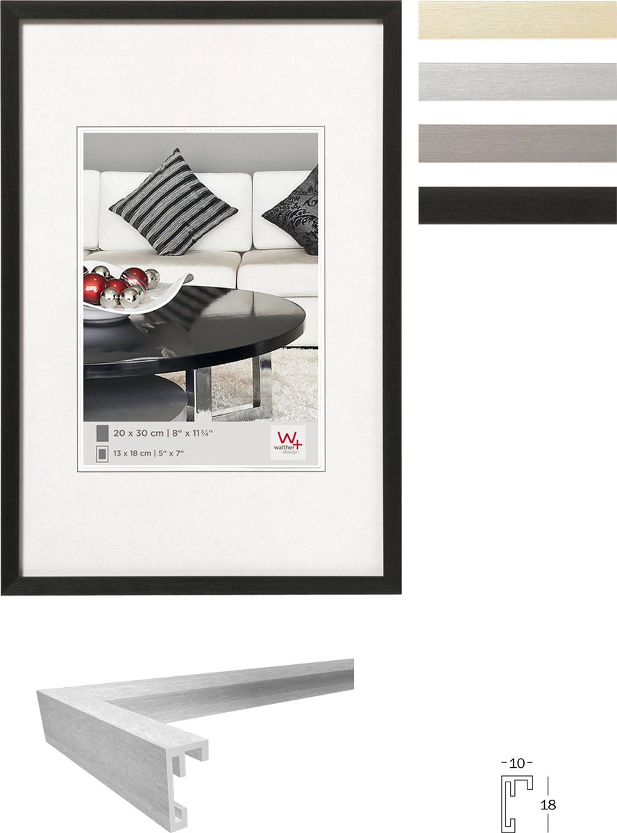 Sedia Walther - cornice per foto - dimensione foto 29,7x42 cm (din A3) - nera
