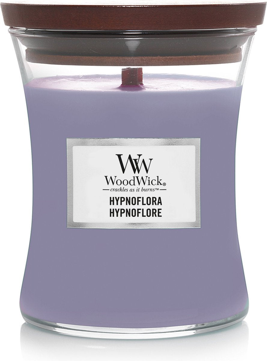 Vela perfumada mediana Woodwick Hourglass - Hypnoflora - 60 horas de combustión