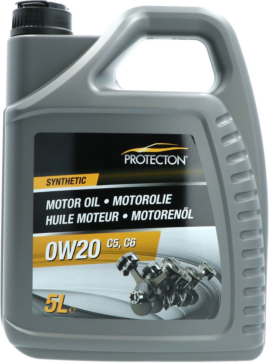 Aceite de motor Protecton sintético - mid-saps - ahorro de combustible - 0w-20 c5 - propiedades antidesgaste y anticorrosión - 5 litros
