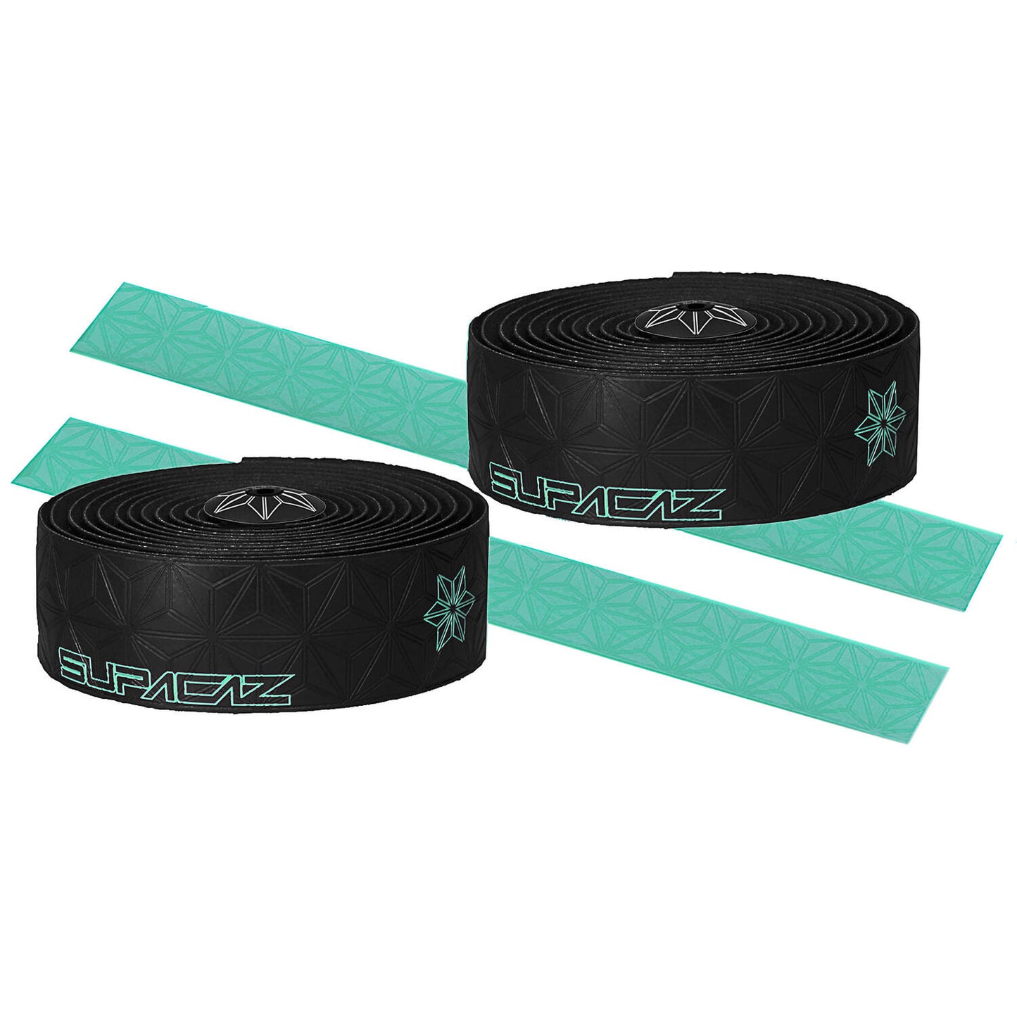 Supacaz Super Sticky Kush Galaxy Dirección Celeste negro Celeste que incluye enchufe de dirección de aluminio