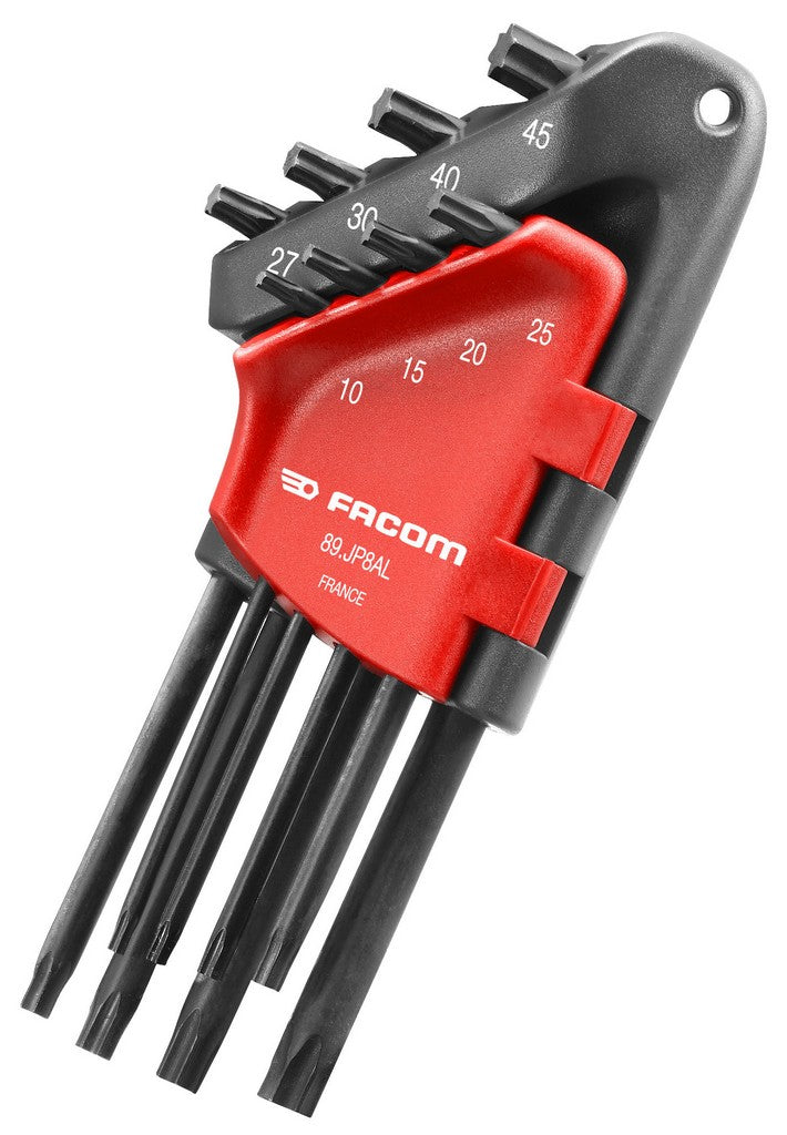 Facom 89.jp chiavi esagonali torx ad angolo retto lunghe in supporto