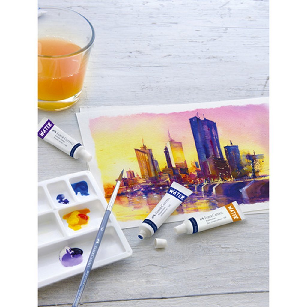 Faber Castell Faber Castell FC-169624 Paint Aquarel 24 Tubi + tavolozza di miscelazione e pennello