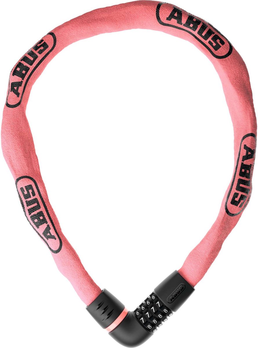Lucchetto a catena Abus codice tresor 6807c 110 rosa cipria