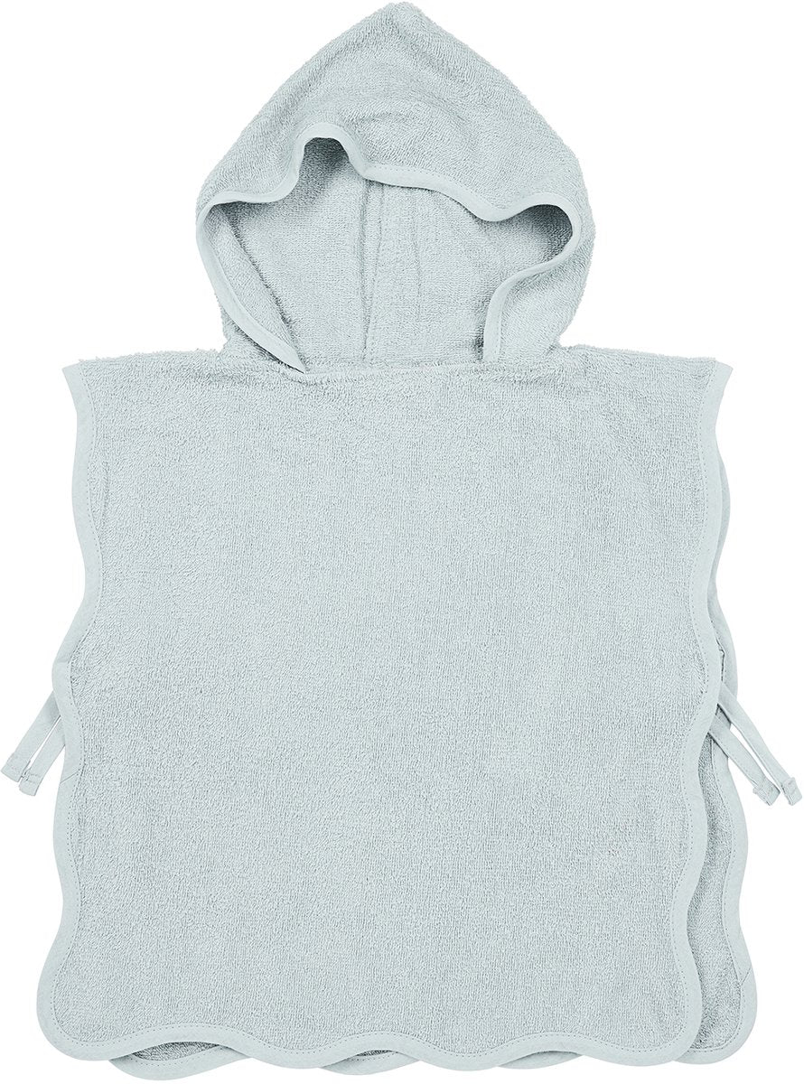 Poncho da bagno ondulato per bebè Meyco - spugna - grigio blu - 1-3 anni