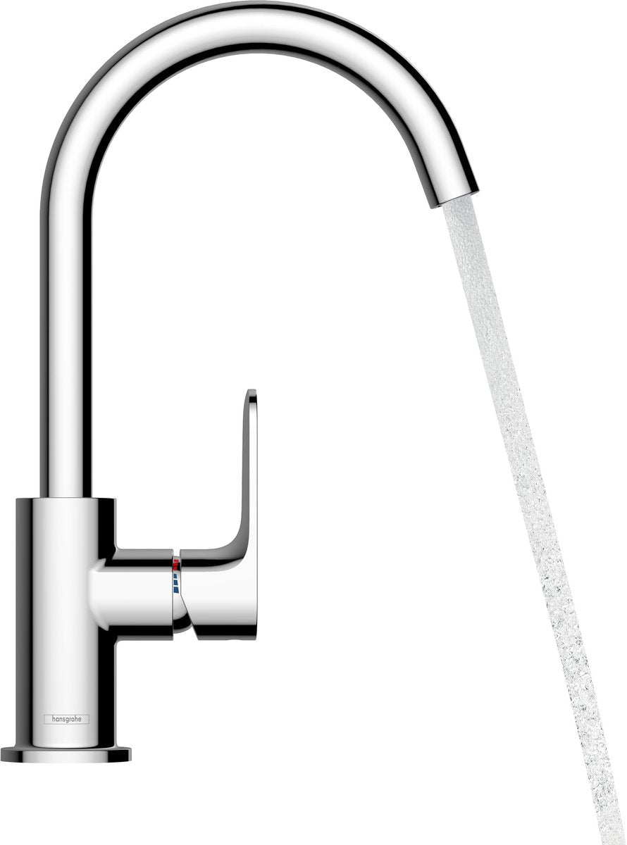 Hansgrohe rebris s - miscelatore lavabo - funzionamento monocomando - con piletta - dimensione 210 mm - bocca girevole - nero opaco