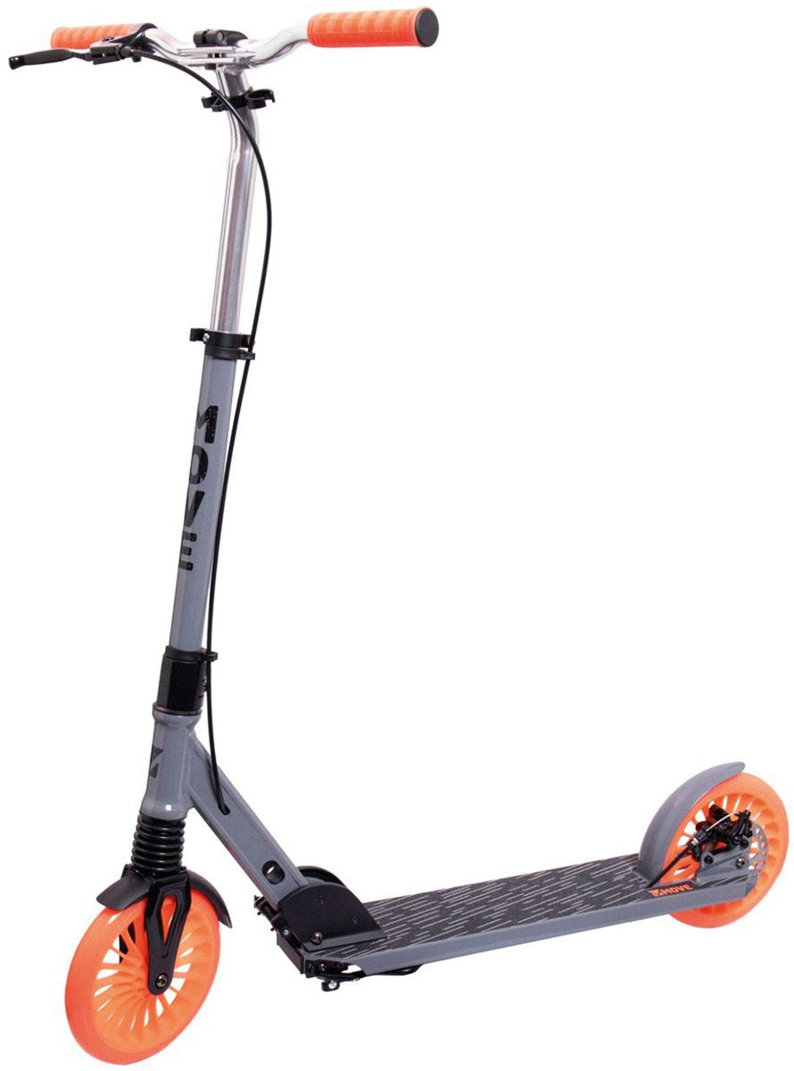 Monopattino pieghevole Move Skates - move 200 disc - grigio arancione - pieghevole - regolabile in altezza - bambini e adulti (8+)