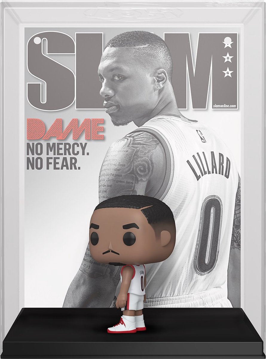 Funko NBA - ¡Cubierta Pop! Figura coleccionable de baloncesto damian lillard (slam magazin) de 9 cm - multicolores