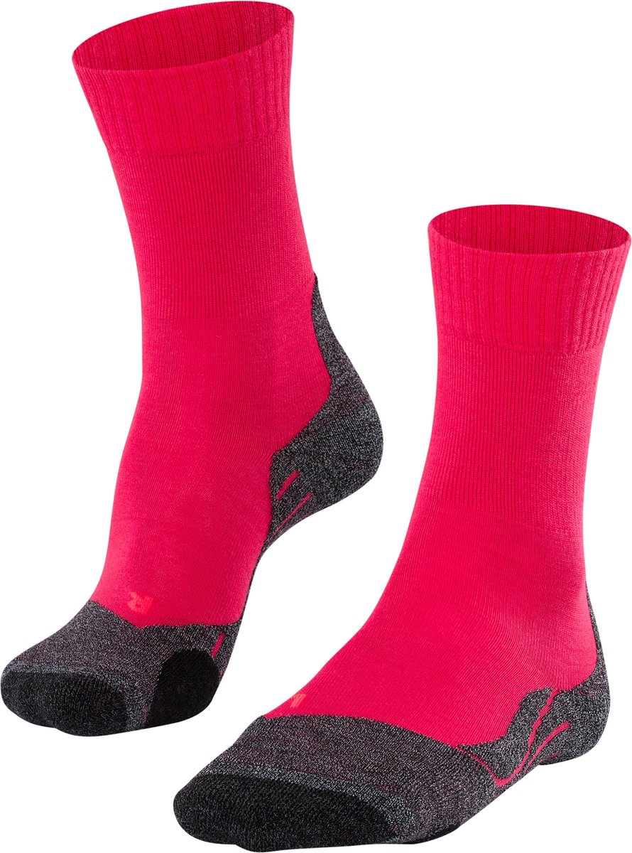 Falke tk2 anti-blaar dik wol functioneel materiaal wandelsokken dames rood - maat 39-40