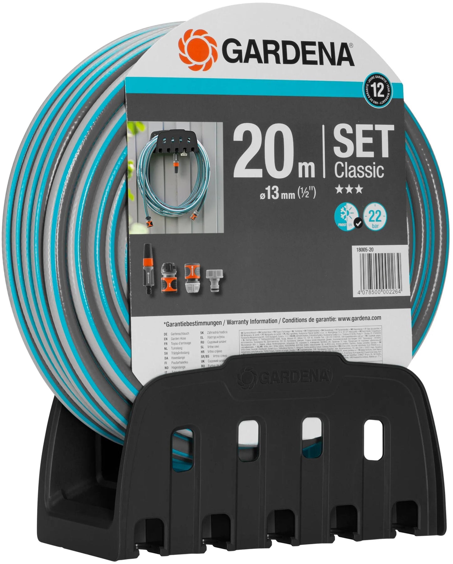 Gardena schlauchhalter wall hose holder ,with tube+add.